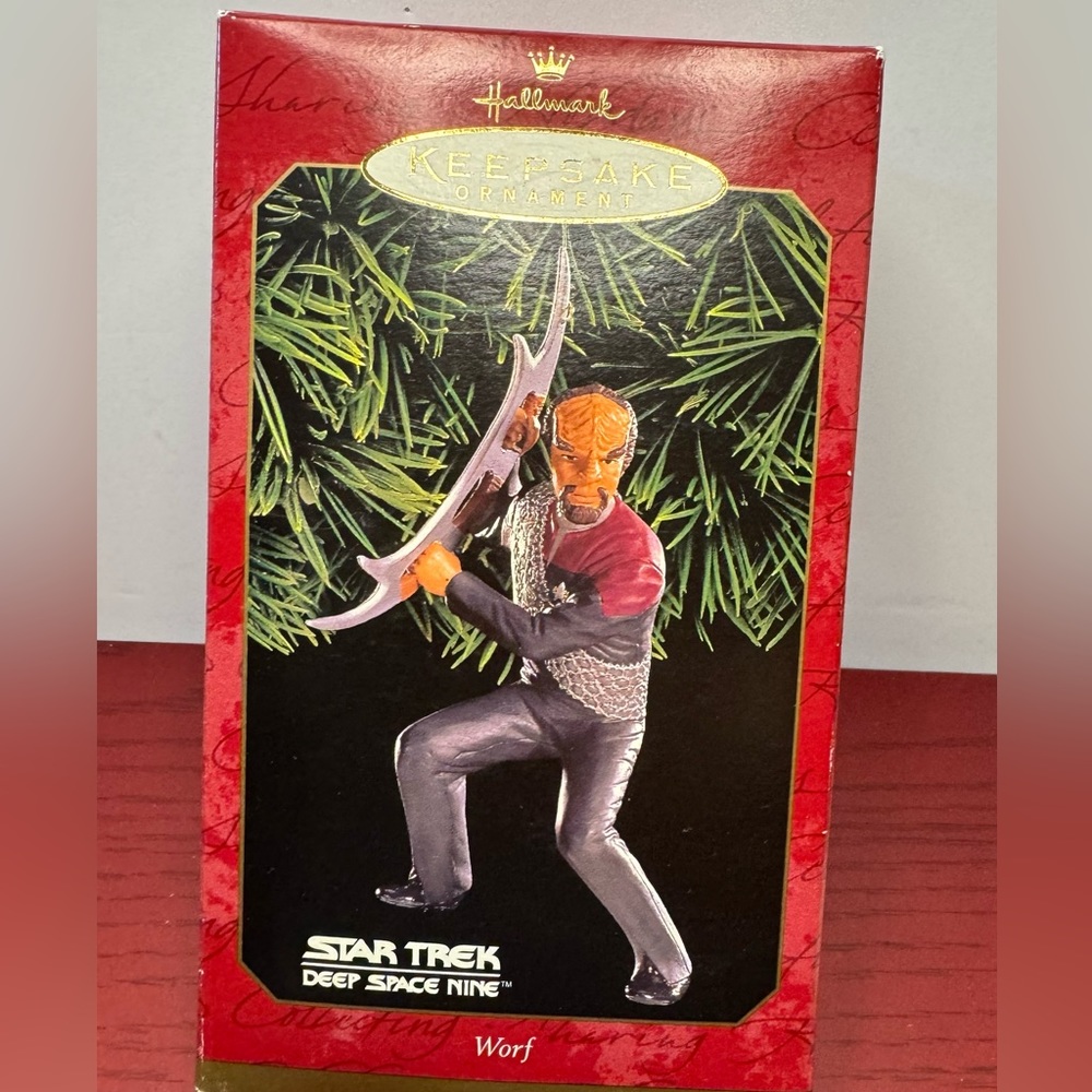 Hallmark Keepsake Star Trek Deep Space Nine Worf Christmas Ornament 1999.